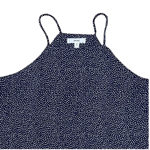 NWT Francesca's Mine Navy & White Roxy Polka Dot Tank Top - SIZE S - Picture 4 of 10